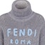 Purchase (Women) FENDI SS22 Letter Pattern Embroidered Pullover Sweater Grey FZX761AIKAF0HH3