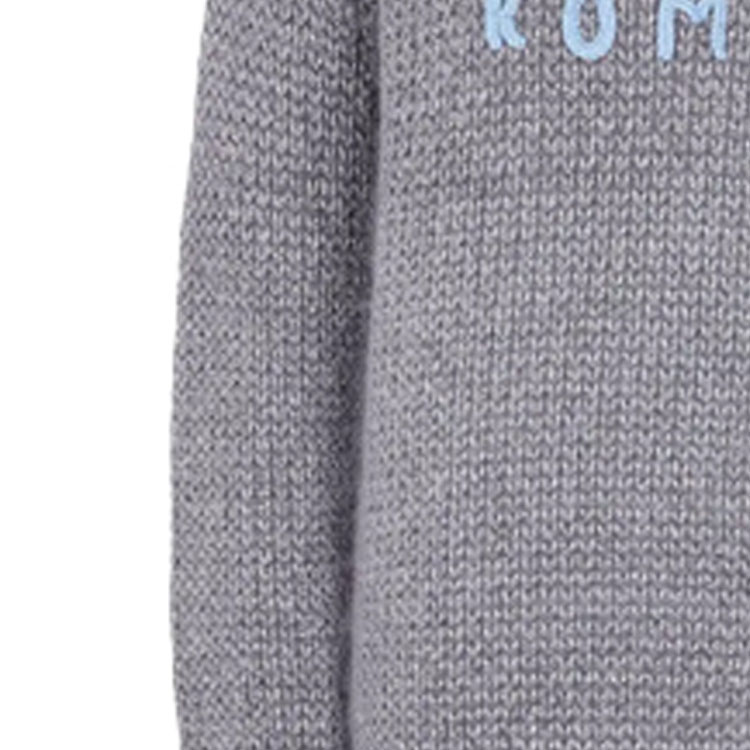 Sizing (W) 芬迪 SS22 字母图案刺绣灰色套头毛衣 FZX761AIKAF0HH3