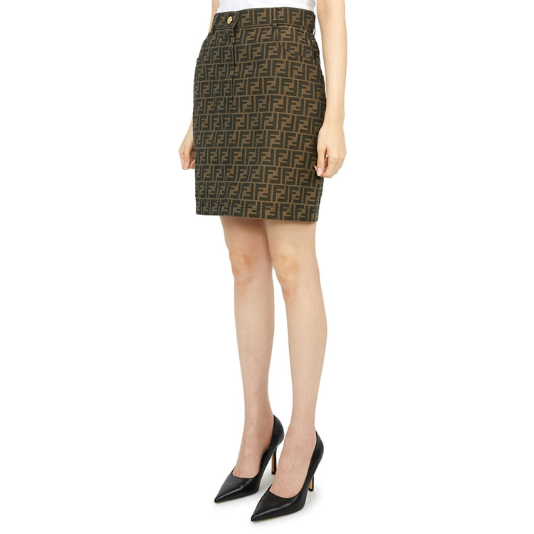 Purchase (W) FENDI SS22 Falda Casual Mujer Estampado Monograma Cintura Alta Línea A. FQ7256A5W3F118W