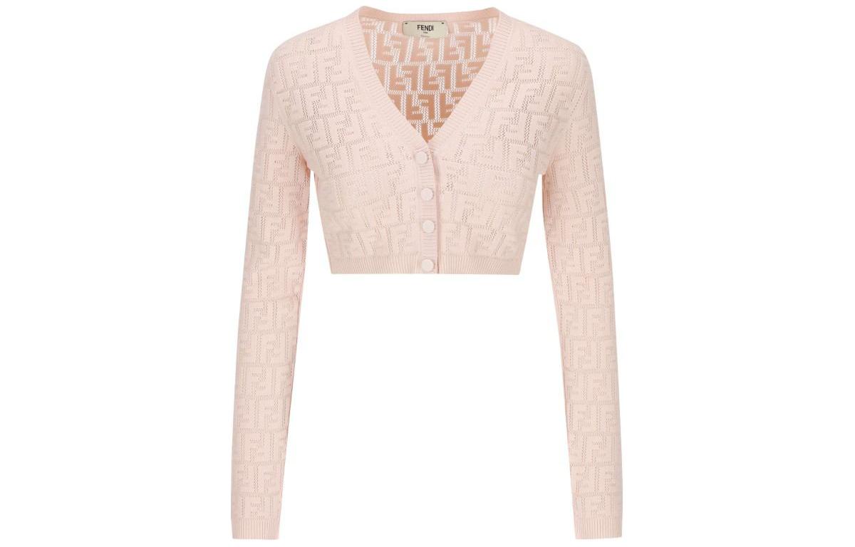 Order (W) FENDI 女士粉色短款长袖针织衫 SS22 FZC942AJTLF1H3Y