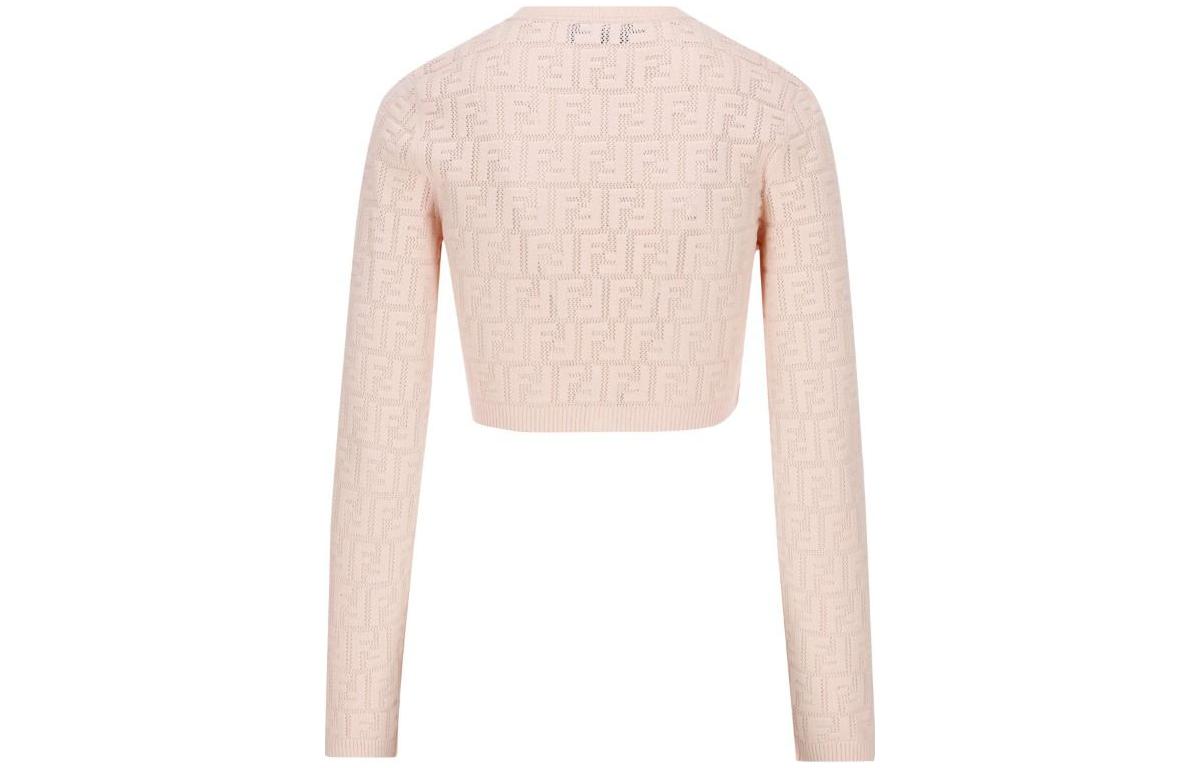 Lookbook (W) FENDI 女士粉色短款长袖针织衫 SS22 FZC942AJTLF1H3Y