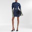 Shop (Women) FENDI SS22 Solid Color Zipper Midi Long Sleeve Dress Women’s Blue FLD545ALC1F0QA2