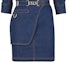 Purchase (Women) FENDI SS22 Solid Color Zipper Midi Long Sleeve Dress Women’s Blue FLD545ALC1F0QA2
