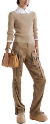 (Women) FENDI SS23 Beige Knitted Pullover Sweater Round Neck 3/4 Sleeve FZX979ANJBF1KE0 Shop (Women) FENDI SS23 Beige Knitted Pullover Sweater Round Neck 3/4 Sleeve FZX979ANJBF1KE0