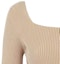 Sizing (Women) FENDI SS23 Beige Knitted Pullover Sweater Round Neck 3/4 Sleeve FZX979ANJBF1KE0