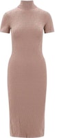 (Women) FENDI SS23 Beige Slim Fit Short Sleeve Logo Print Dress. FZDB15ANJPF1KE0 (Women) FENDI SS23 Beige Slim Fit Short Sleeve Logo Print Dress. FZDB15ANJPF1KE0