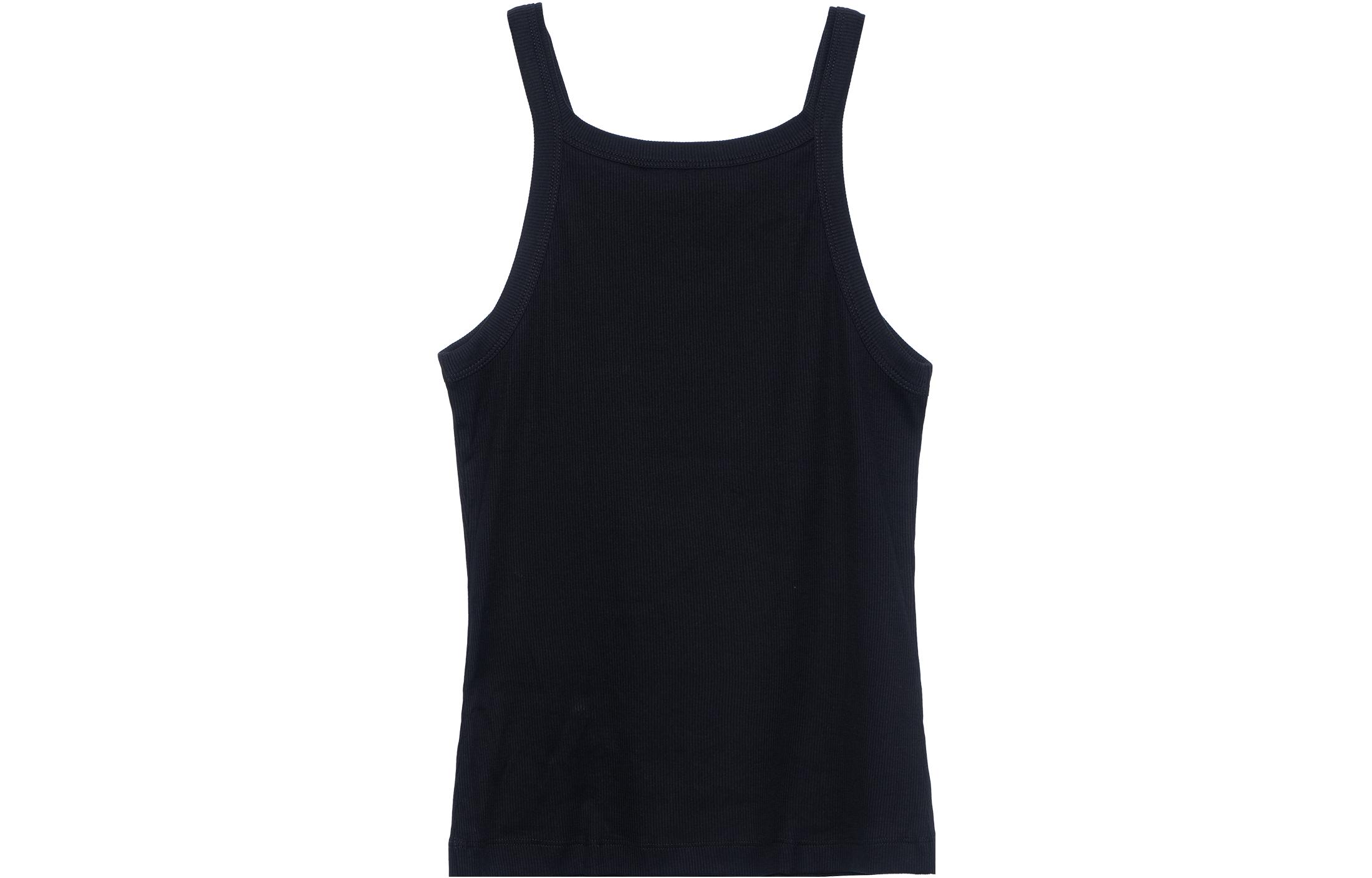 Lookbook (W) 펜디 SS23 블랙 로고 프린트 크루넥 탱크탑. FS7966ANQMF0GME