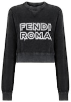 (W) FENDI SS23 Baju Sweater Hitam Cetak Huruf Leher Bulat Berbordir. FS7948AMGTF1K1W Order (W) FENDI SS23 Baju Sweater Hitam Cetak Huruf Leher Bulat Berbordir. FS7948AMGTF1K1W