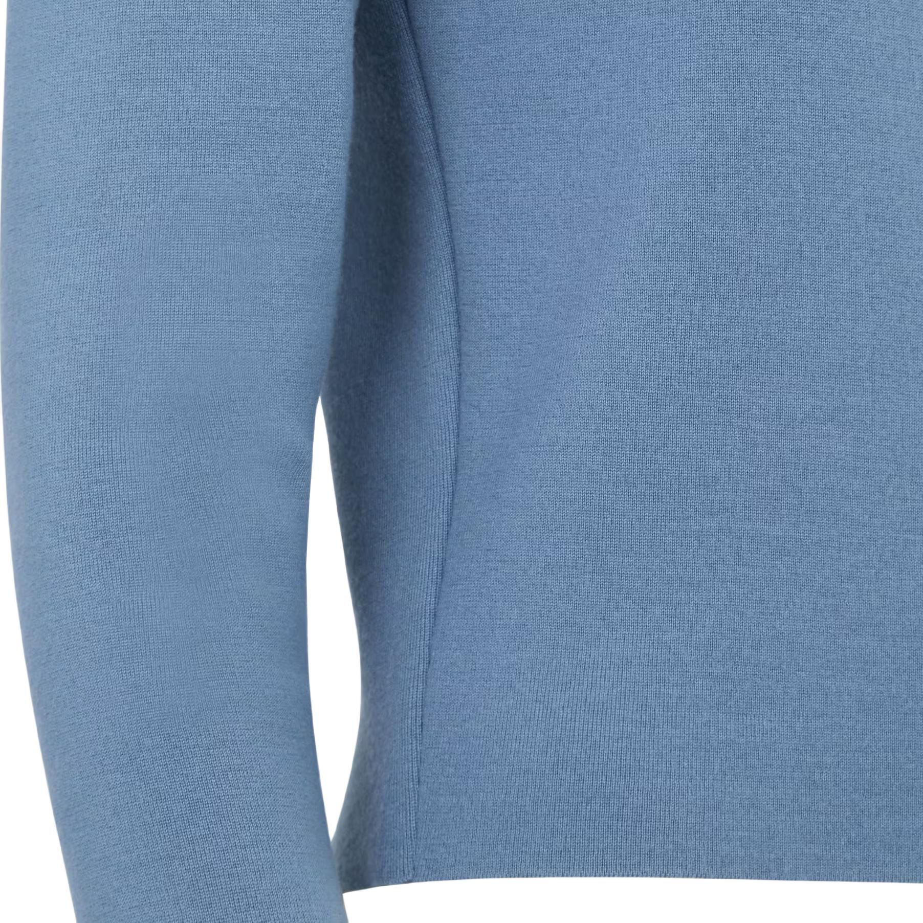 Purchase (W) FENDI SS23 Baju Knit Biru Leher Petak Slim-Fit Pullover Sweater FZX979ANJBF1KE5