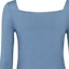 Details for (Women) FENDI SS23 Blue Slim-Fit Square Neck Knit Pullover Sweater FZX979ANJBF1KE5