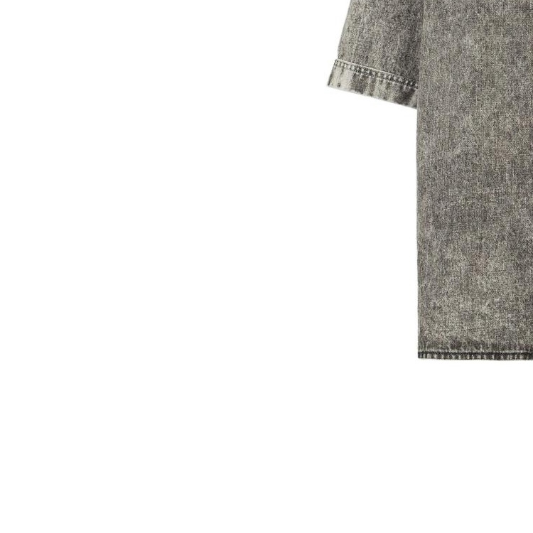 (Women) FENDI SS23  Grey Denim Short-Sleeve Shirt with Logo Embroidery. FLF725ANQJF084J 圖 6