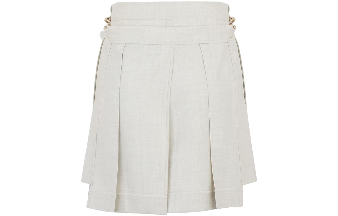 (Women) FENDI SS23  High-Waisted Pleated Casual Shorts Gray FR6533AM3NF1M2A 圖 3