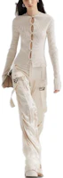 Shop (W) FENDI SS23 象牙白純色圓領針織毛衣 FZC963ANJBF084J