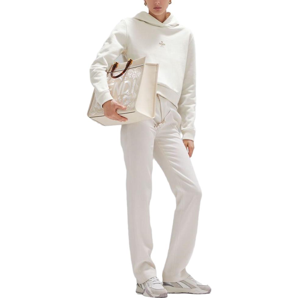 (Women) FENDI SS23  Logo Print Hoodie White. FS8113AQ95F1M2A 圖 4