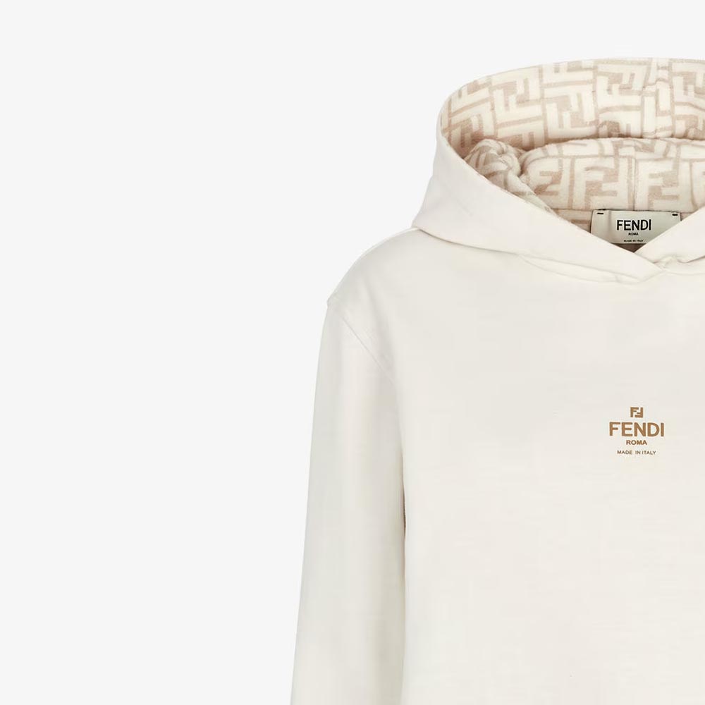 (Women) FENDI SS23  Logo Print Hoodie White. FS8113AQ95F1M2A 圖 5
