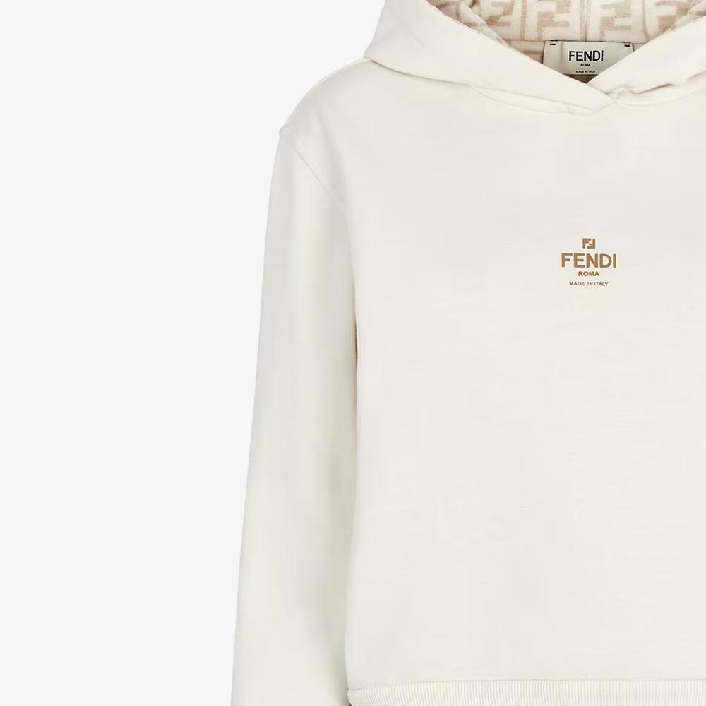 (Women) FENDI SS23  Logo Print Hoodie White. FS8113AQ95F1M2A 圖 6