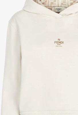 (W) FENDI SS23 Hoodie Logo Cetak Putih. FS8113AQ95F1M2A Details for (W) FENDI SS23 Hoodie Logo Cetak Putih. FS8113AQ95F1M2A