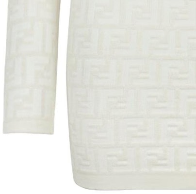 (Women) FENDI SS23 Monogram Print Long-Sleeve Dress. FZDB85AQ41F1M2A Details for (Women) FENDI SS23 Monogram Print Long-Sleeve Dress. FZDB85AQ41F1M2A