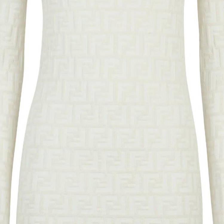 Sizing (W) フェンディ SS23 モノグラムプリント ロングスリーブ ドレス FZDB85AQ41F1M2A