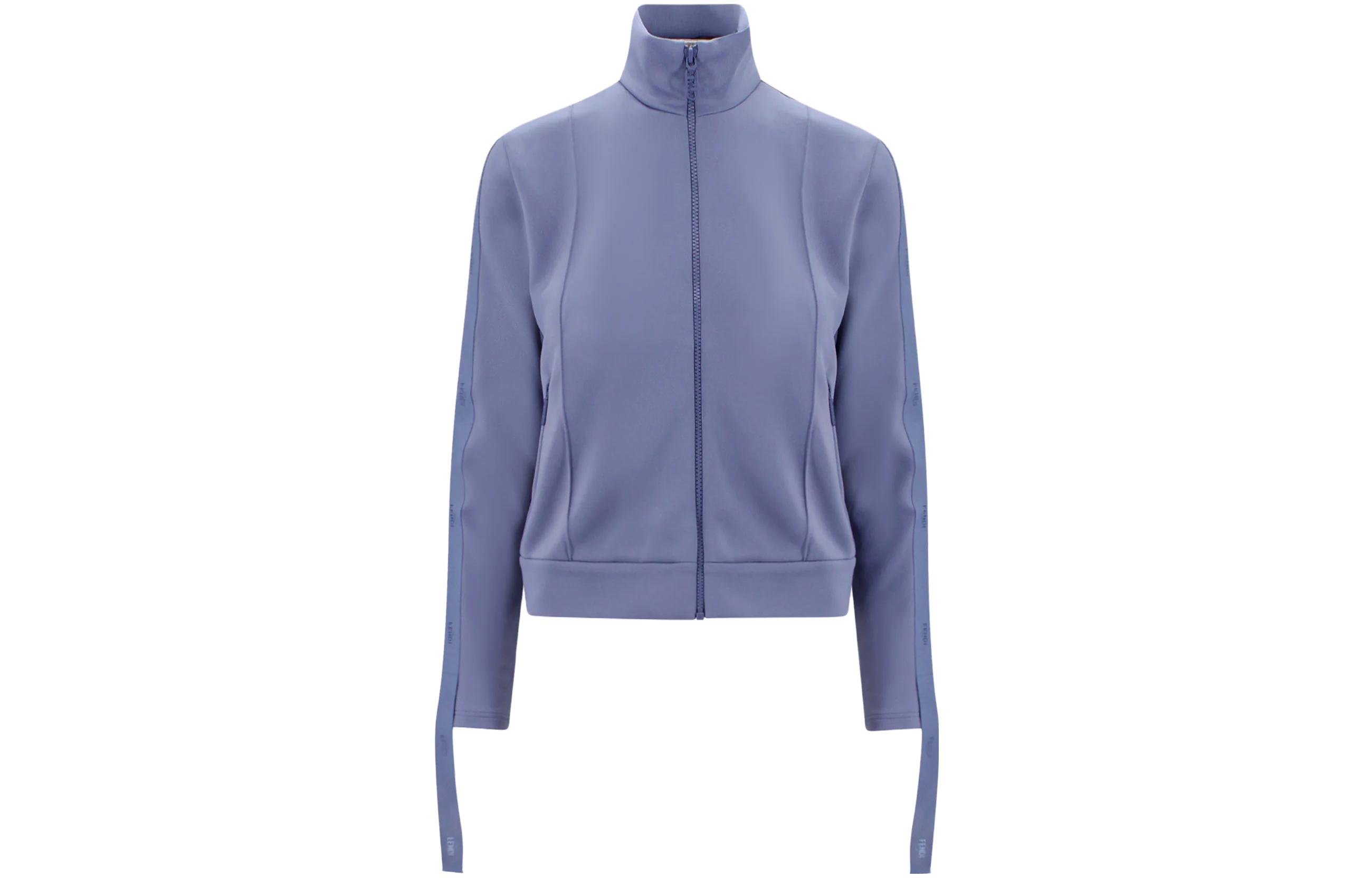 Order (W) FENDI SS23 Ungu Jaket Zip-Up Pejal. FAF326AK95F1KE5