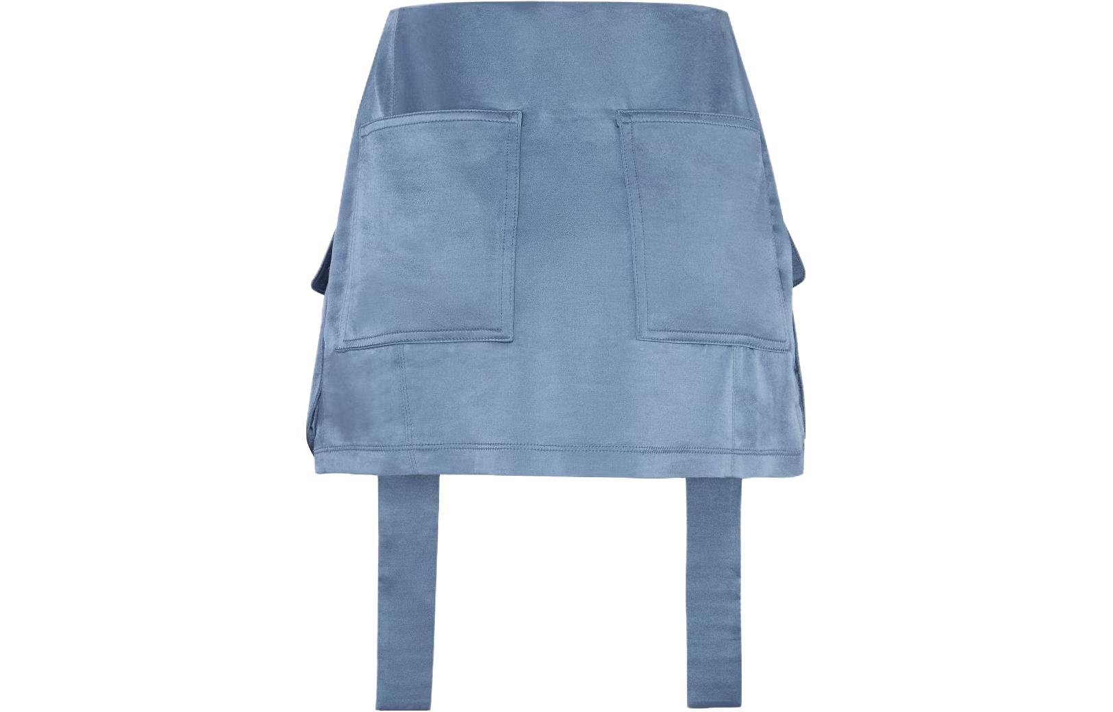 Lookbook (W) FENDI SS23 Falda Mini Cargo de Satén Azul FQ7475ANQ9F1KE5