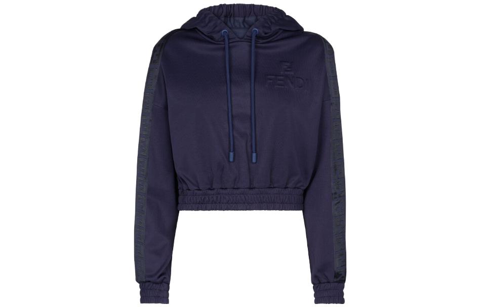 Order (W) 芬迪 SS23 实心字母印花连帽衫 深蓝色 FAF199AK7NF1IHG