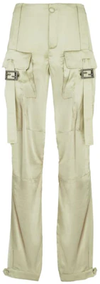 (W) FENDI 2023春夏 純色褶皺工裝褲 淺綠色 FR6476ANQ8F1KE4 Order (W) FENDI 2023春夏 純色褶皺工裝褲 淺綠色 FR6476ANQ8F1KE4