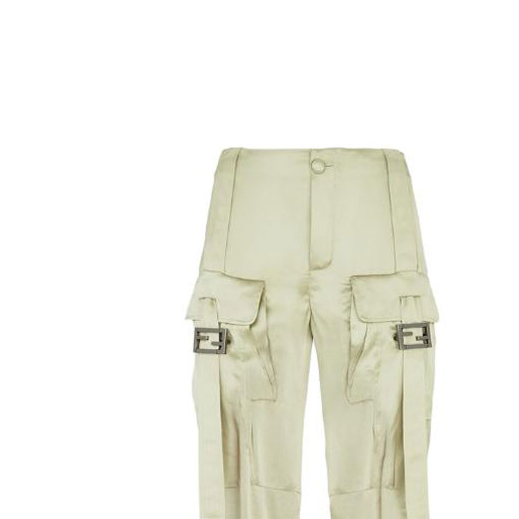 Purchase (W) 芬迪 SS23 纯色褶皱工装裤 浅绿色 FR6476ANQ8F1KE4
