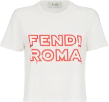 (W) FENDI SS23 Baju T Putih Pendek Logo Cetakan. FS7389AMGUF1KJ4 Order (W) FENDI SS23 Baju T Putih Pendek Logo Cetakan. FS7389AMGUF1KJ4