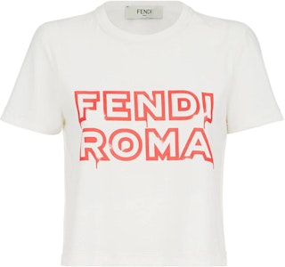 (W) 펜디 SS23 화이트 크롭 로고 프린트 반팔 티셔츠 FS7389AMGUF1KJ4 Order (W) 펜디 SS23 화이트 크롭 로고 프린트 반팔 티셔츠 FS7389AMGUF1KJ4