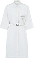 (Women) FENDI SS23 White Logo Print Short Sleeve Shirt Dress. FDC661AFLKF0ZNM (Women) FENDI SS23 White Logo Print Short Sleeve Shirt Dress. FDC661AFLKF0ZNM