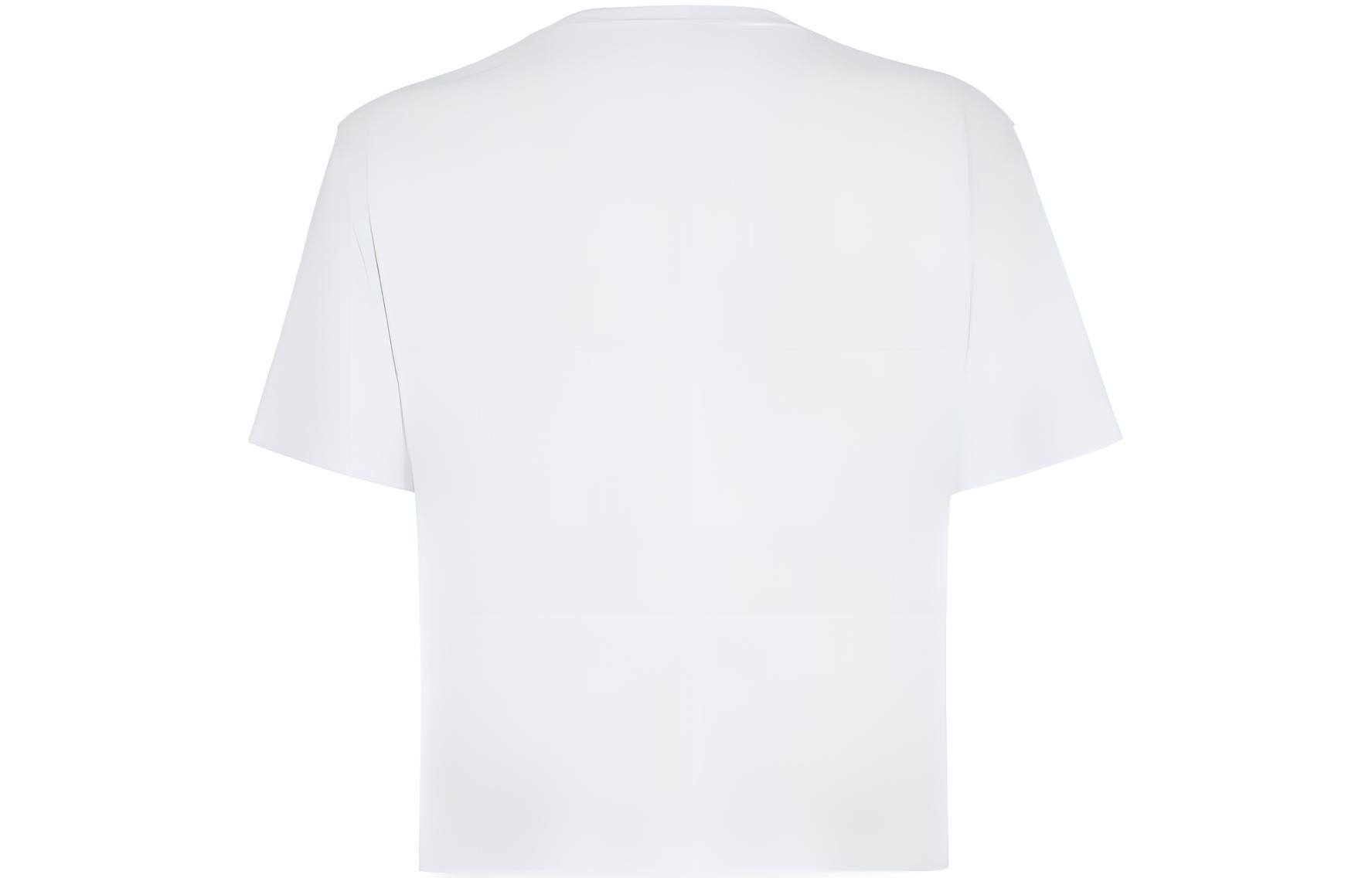 (Women) FENDI SS23  White Logo Print Zip-Up Crew Neck T-Shirt. FS7389ANQSF0ZNM 圖 3