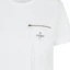 Sizing (W) FENDI SS23 白色Logo印花圓領拉鍊短袖T恤 FS7389ANQSF0ZNM