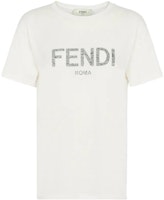 (W) FENDI SS23 Baju-T Putih Lengan Pendek dengan Cetakan Logo Huruf. FS9599AQ9AF1M2A Order (W) FENDI SS23 Baju-T Putih Lengan Pendek dengan Cetakan Logo Huruf. FS9599AQ9AF1M2A
