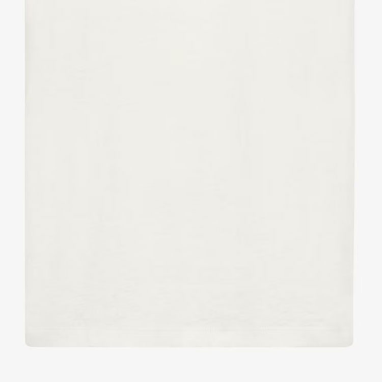 Cheap (W) 펜디 SS23 화이트 로고 레터 프린트 반팔 티셔츠. FS9599AQ9AF1M2A