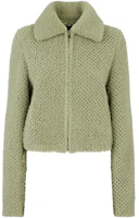 (Women) Fendi SS23 Green Solid Zip-Up Collar Jacket FM5339ALQYF1KE4 (Women) Fendi SS23 Green Solid Zip-Up Collar Jacket FM5339ALQYF1KE4