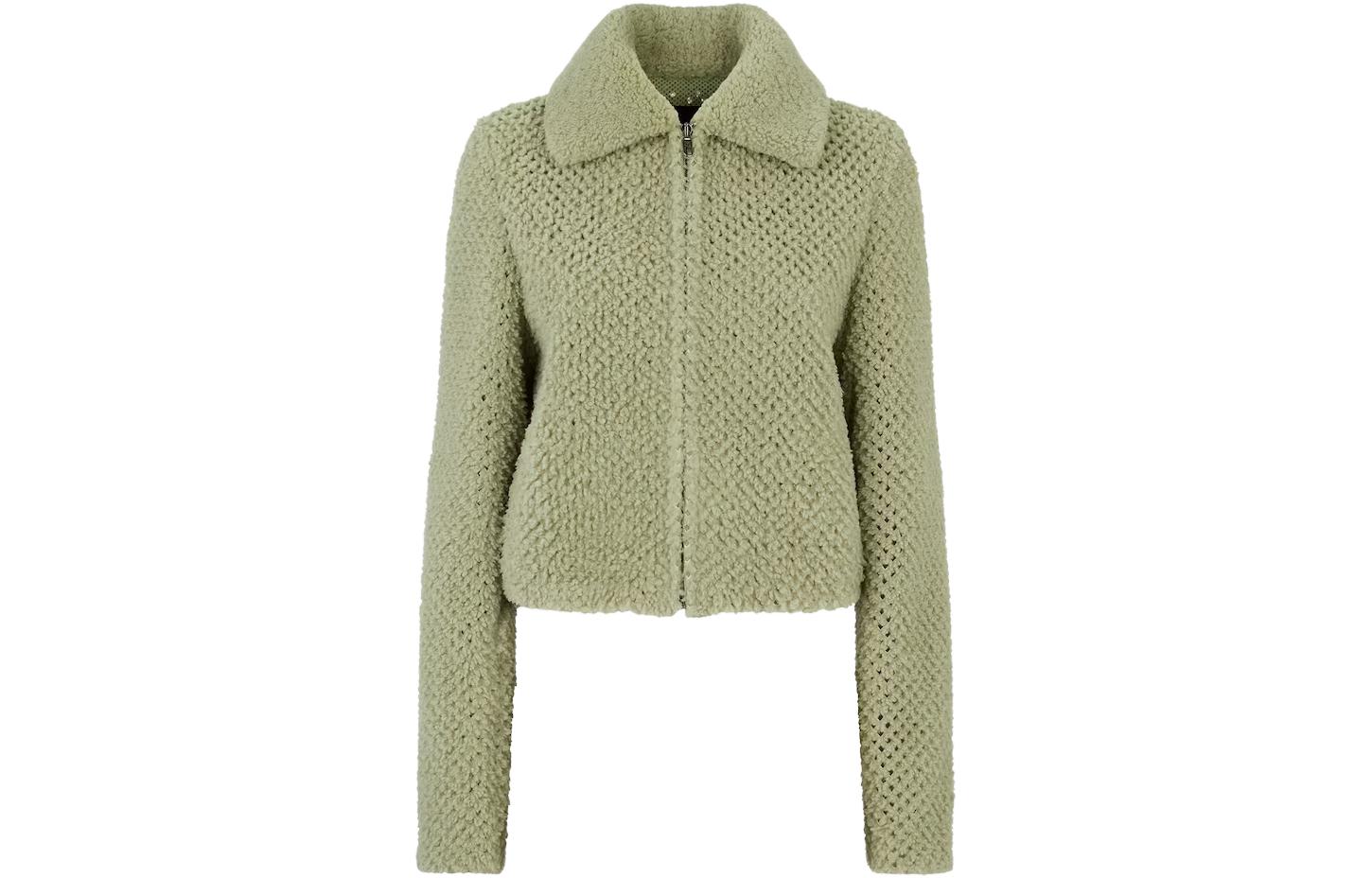 Order (W) Fendi SS23 綠色純色拉鍊立領外套 FM5339ALQYF1KE4