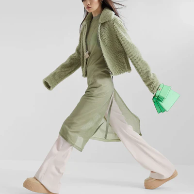 (W) Fendi SS23 綠色純色拉鍊立領外套 FM5339ALQYF1KE4 Shop (W) Fendi SS23 綠色純色拉鍊立領外套 FM5339ALQYF1KE4