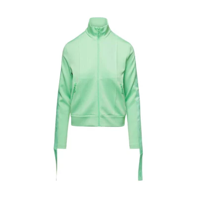 (Women) Fendi SS23 Green Zip-Up High Collar Jacket FAF326AK95F1K9X