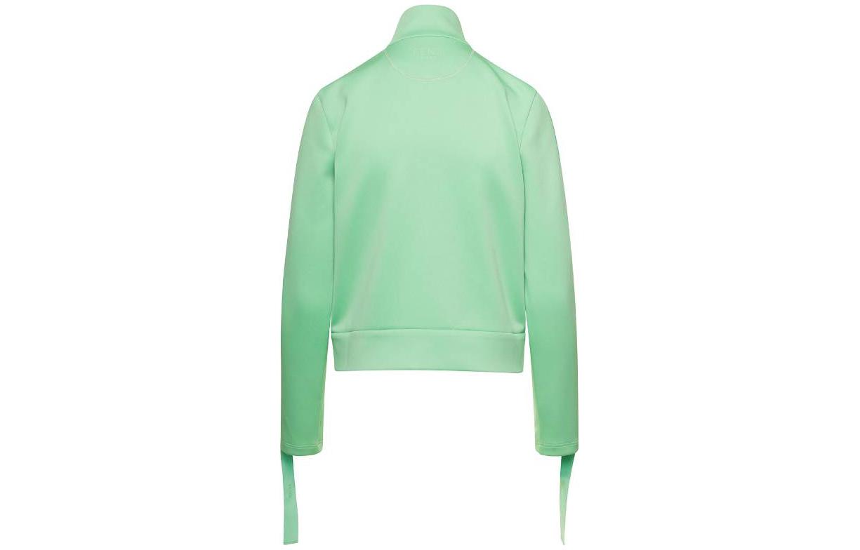 Lookbook (W) Chaqueta Verde Fendi SS23 con Cremallera y Cuello Alto. FAF326AK95F1K9X