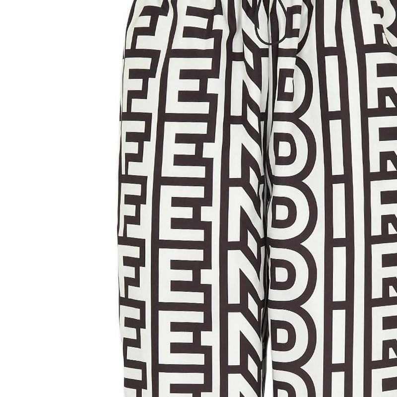 Purchase (Women) FENDI SS23 Roma Capsule Letter Logo Print Nylon Two-Tone Pants Women. FAB328AX9YF1KCV