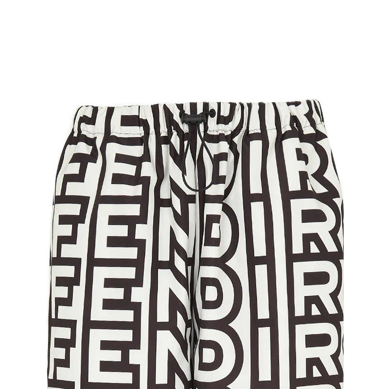 Details for (Women) FENDI SS23 Roma Capsule Letter Logo Print Nylon Two-Tone Pants Women. FAB328AX9YF1KCV