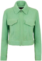 (Women) Fendi SS23 Solid Color Zipper Jacket Green FM5340ANE3F1K9X (Women) Fendi SS23 Solid Color Zipper Jacket Green FM5340ANE3F1K9X