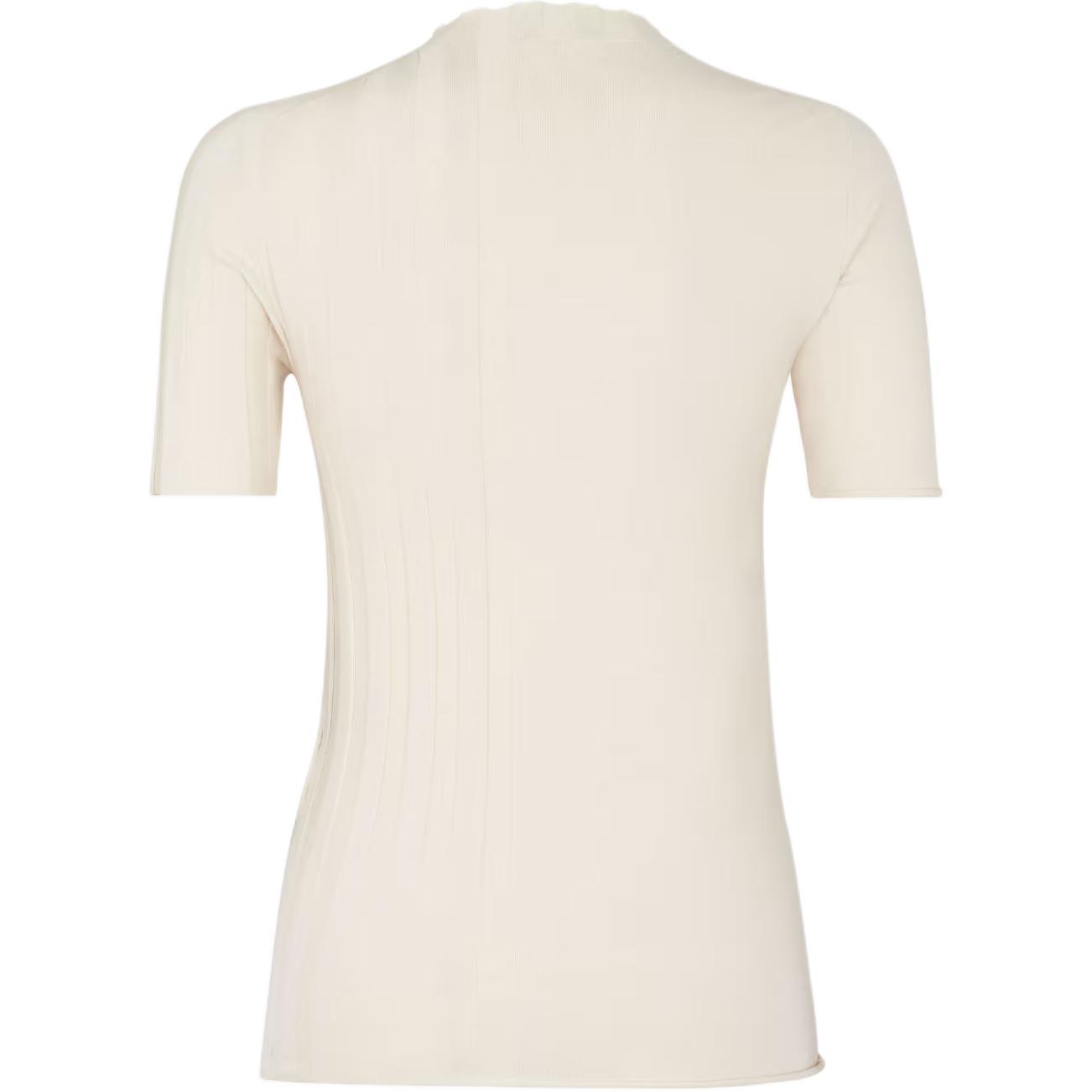 Lookbook (W) FENDI SS24 米色logo印花修身短袖针织上衣 FZXC37ASOSF1P2N