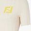 Purchase (W) FENDI SS24 Beige Logo Slim Fit Kaos Knit Lengan Pendek. FZXC37ASOSF1P2N