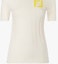Sizing (W) FENDI SS24 Beige Logo Slim Fit Kaos Knit Lengan Pendek. FZXC37ASOSF1P2N