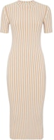 (Women) FENDI SS24 Beige Slim Fit Maxi Dress with Logo Embroidery & Stripes. FZDC76ARVJF1PH7 (Women) FENDI SS24 Beige Slim Fit Maxi Dress with Logo Embroidery & Stripes. FZDC76ARVJF1PH7