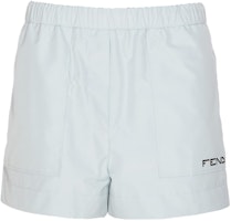 (Women) FENDI SS24 Logo Drawstring Shorts in Transparent Blue. FAB368AQB0F08S8 (Women) FENDI SS24 Logo Drawstring Shorts in Transparent Blue. FAB368AQB0F08S8