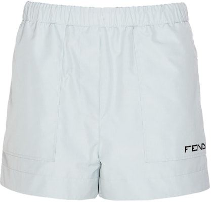 (Women) FENDI SS24 Logo Drawstring Shorts in Transparent Blue. FAB368AQB0F08S8 Order (Women) FENDI SS24 Logo Drawstring Shorts in Transparent Blue. FAB368AQB0F08S8