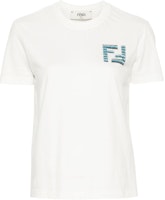 (Women) FENDI SS24 White Logo Crewneck Short-Sleeve T-Shirt. FS7254AT1UF1J7U (Women) FENDI SS24 White Logo Crewneck Short-Sleeve T-Shirt. FS7254AT1UF1J7U